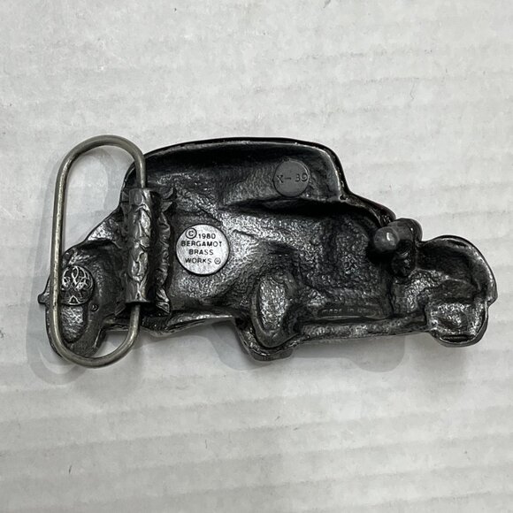 Vintage 1980 Bergamot Brass Works #X-39 Belt Buckle Red Car‎ 1930s Ford ZZ Top - Picture 7 of 15